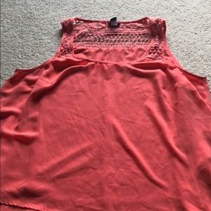 Torrid Layered Chiffon crochet inset top size 2